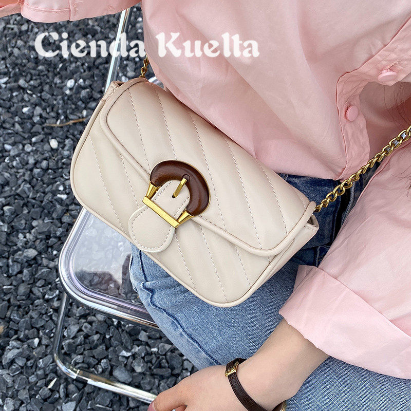 Cienda Kuelta bag girl 2021 new tide slope bag fashion bag leather superior bag summer