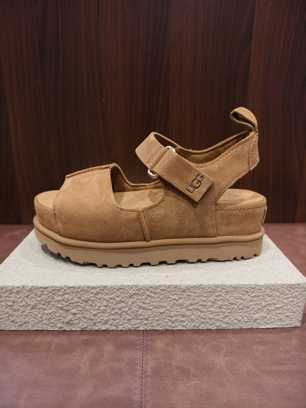Authentic Ugg Summer Women's Comfortable and Stylish Thick-Soled Height-Increasing Open-Toe Velcro Casual Sandals 1167356 in Stock