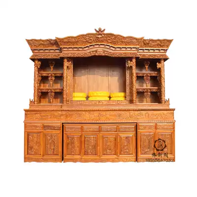 Tibetan shrine Multi-layer shrine Buddha hall design Custom Buddha cabinet cabinet with door Auspicious eight treasures Shrine Tantric
