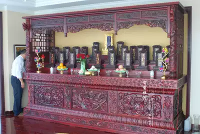 Ancestral ancestral hall Camphor wood Fairy hall Buddha hall Buddhist supplies Buddha hall Custom-made Buddha hall Custom-made
