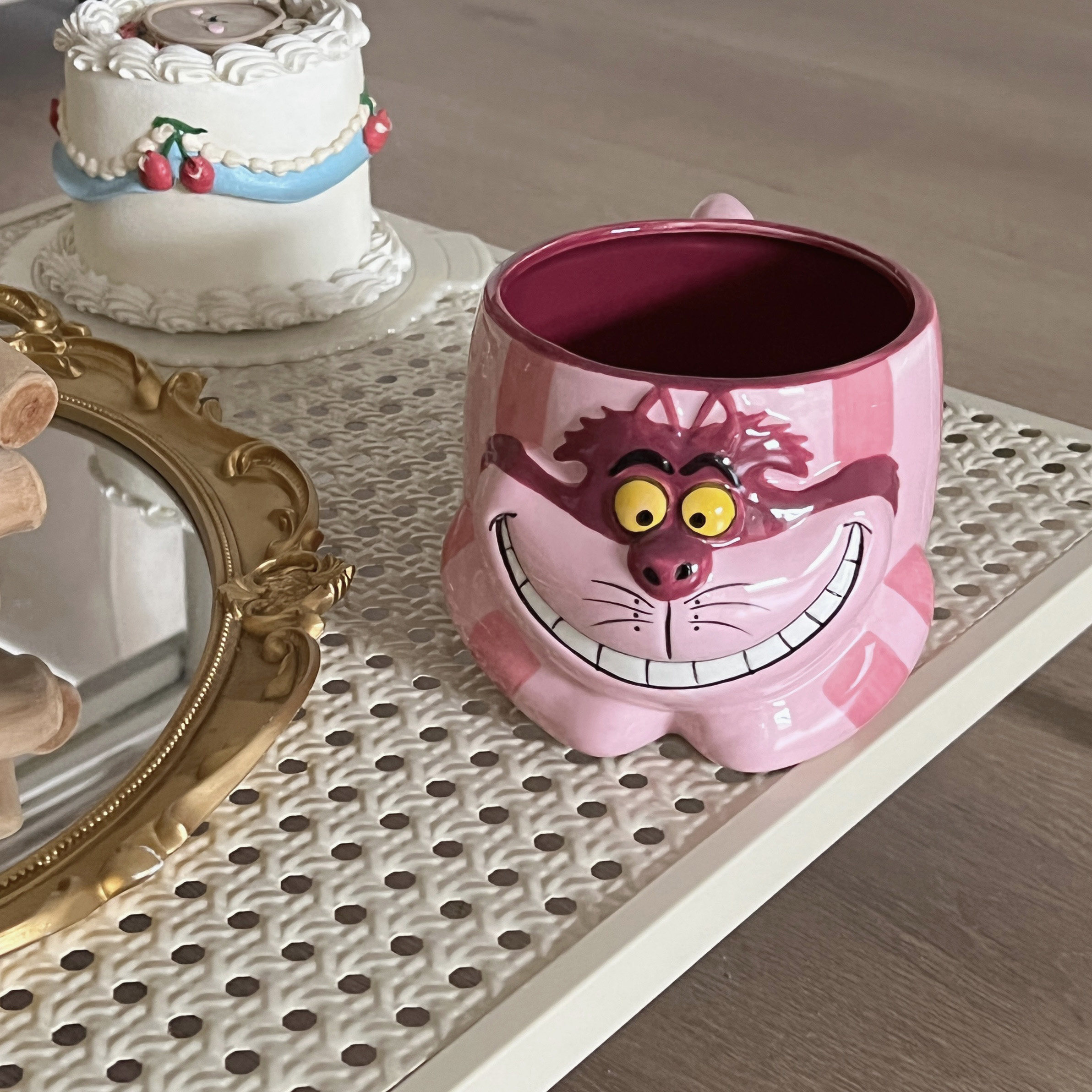 Cheshire cat ceramic mug large-capacity water cup Alice in Wonderland Miaomiao cat cartoon water cup milk cup