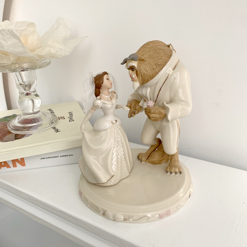 Lenox Cartoon Beauty and the Beast Disney Themed Ceramic Home Decoration Ornaments Wedding Anniversary Gift