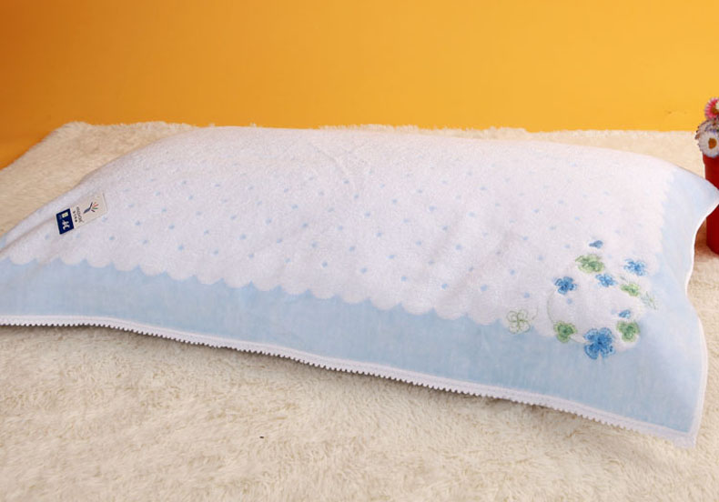 Độc vàng nạp số không xoắn bông terry khăn bông thêu tươi phần ren bông phụ nữ - Khăn gối áo gối lụa