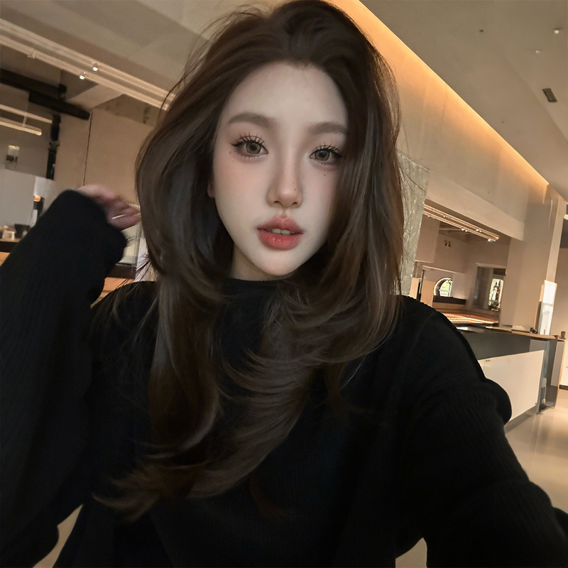 《Sweet Pet Series》 Wig for Women, Full Head Cover, Realistic Human Hair, Everyday Middle Part, High-End Curls, Invisible and Seamless 《Sweet Pet Series》 Wig for Women, Full Head Cover, Realistic Human Hair, Everyday Middle Part, High-End Curls, Invisible and Seamless