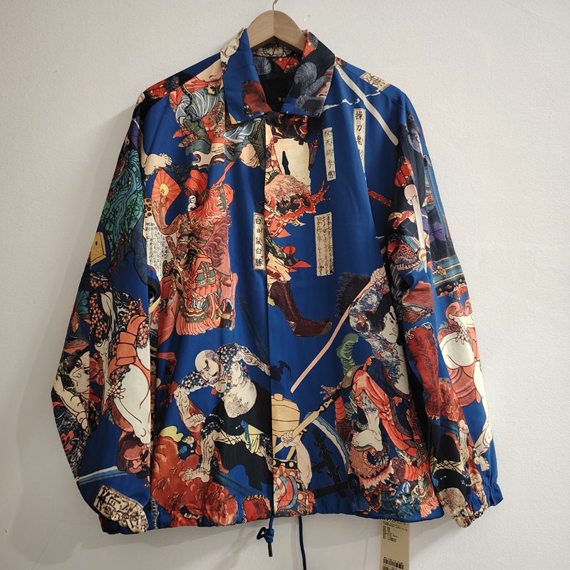 Designer Satin Jacket in Chinese Style, Street Fashion Brand, Loose Fit, Unisex