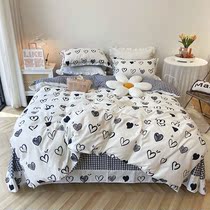 bei europfine light luxury simple cotton cotton four set twill ins printing 1 8m double Fashion Bedding
