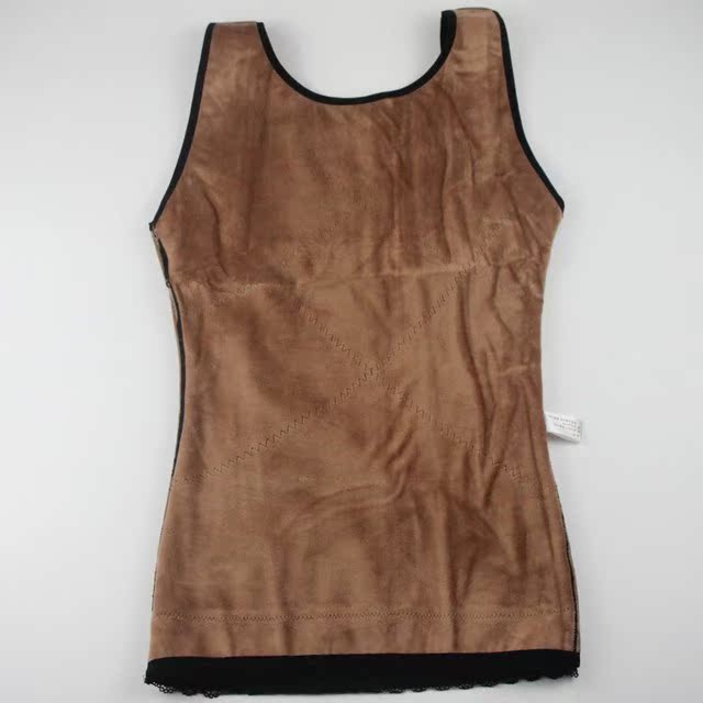 Người hâm mộ Peel 1307 cơ thể phụ nữ cừu cashmere áo ấm hỗ trợ ngực chải dày bụng đồ lót corset cơ thể định hình ao nguc