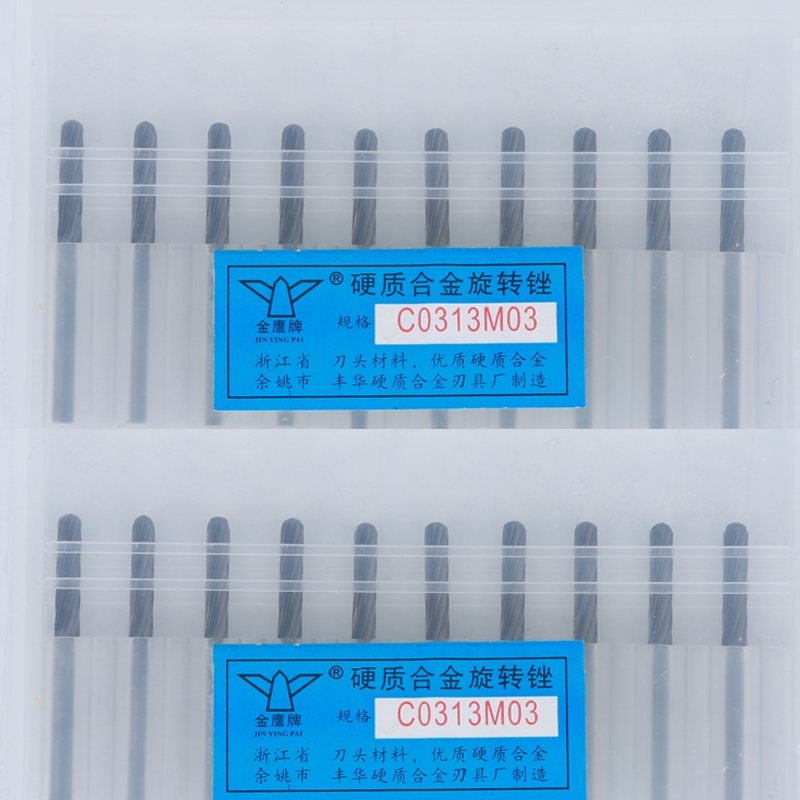 Golden Eagle carbide rotary file single slot 3X3mm tungsten steel milling cutter C0313M03 metal grinding head engraving 3MM shank