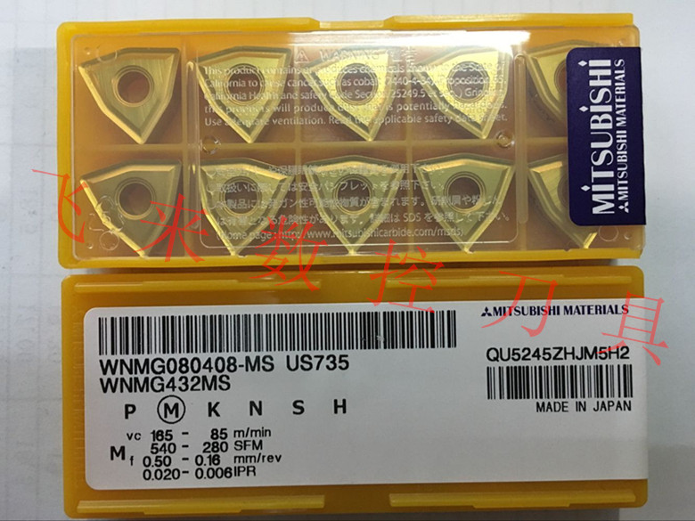 Authentic Japanese Mitsubishi Numerical Control Blade WNMG080408-MS US735 stainless steel special-Taobao