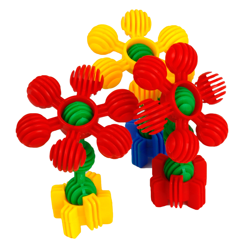 Big Software Sunflower Snowflake Building Blocks Puzzle Early Teaching Kindergarten Parquet Assembly Children 3-4-5-6 years old