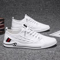 Mens new hundred and casual leather shoes small white shoes mens summer thin breathable one-foot shoes flat shoes