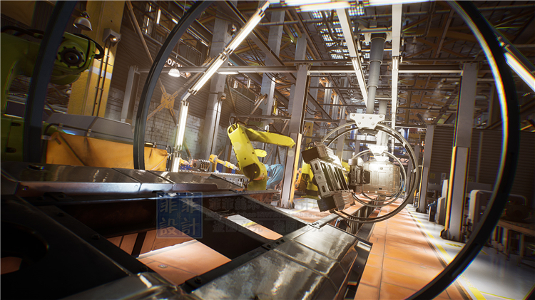 UE4 虚幻4 大型汽车工厂重型卡车生产线办公区车间工业场景3D_2fb75367.jpg