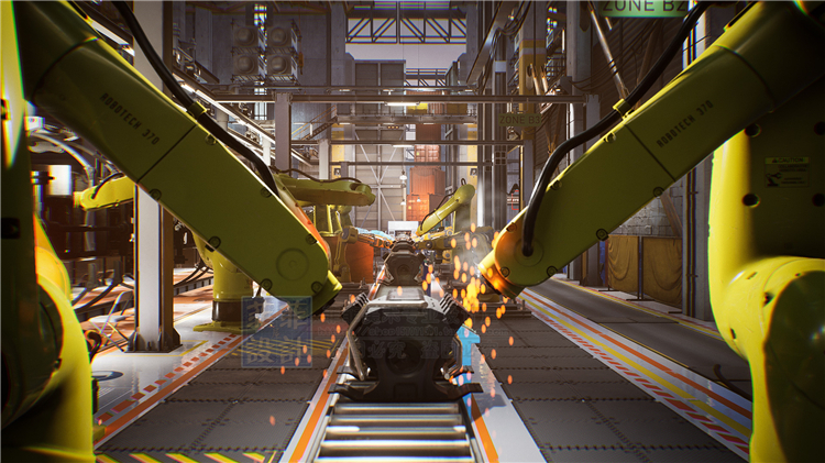 UE4 虚幻4 大型汽车工厂重型卡车生产线办公区车间工业场景3D_35a8d116.jpg
