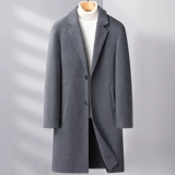 Демисезонное шерстяное пальто, куртка, шерстяной плащ, средней длины, в корейском стиле
