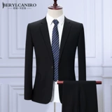 Мужской комплект, демисезонный пиджак классического кроя для отдыха, свадебное платье, в корейском стиле