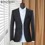 Демисезонная куртка для отдыха, модный пиджак классического кроя, облегающий крой, в корейском стиле