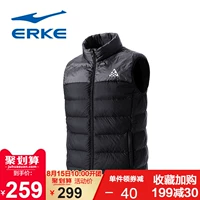 Erke Hongxing Erke thể thao cuộc sống xuống áo ấm đứng cổ áo nam xuống vest 11218416403 áo khoác gió thể thao