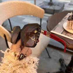 Grandma Chanel 2025 New Fashion Large-Frame Simple Sunglasses for Women, Uv Protection, Face-Slimming, High-End Sunglasses