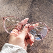 Small red book hominin anti-blue light transparent myopia glasses can be matched with degree protection eyewear flat mirror net red eye frame male