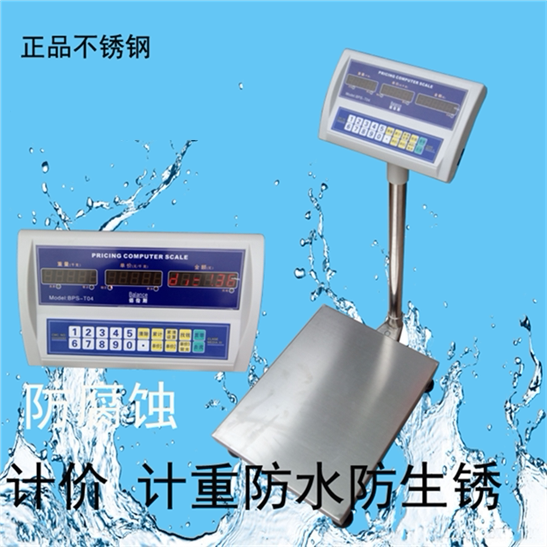 Byrons Waterproof Weighing Scale 201 Stainless Steel Electronic Scale 100kg150kg300kg20g Seafood and Aquatic Products