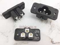AC power connection socket plum blossom type Mickey Mouse plug terminal tin solder wire foot with screw hole