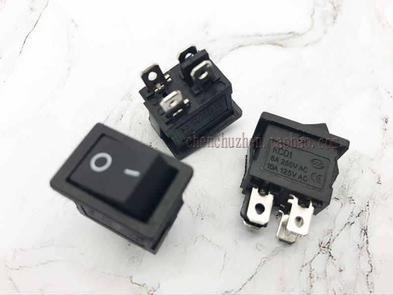 Manufacturer direct selling boar-shaped switch rocker switch wane switch power switch KCD1-104 quad two stalls full black