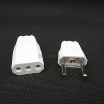 European standard 4 0 Italian Standard 2 pin 3 round hole wiring plug female matching European socket 10A 250V