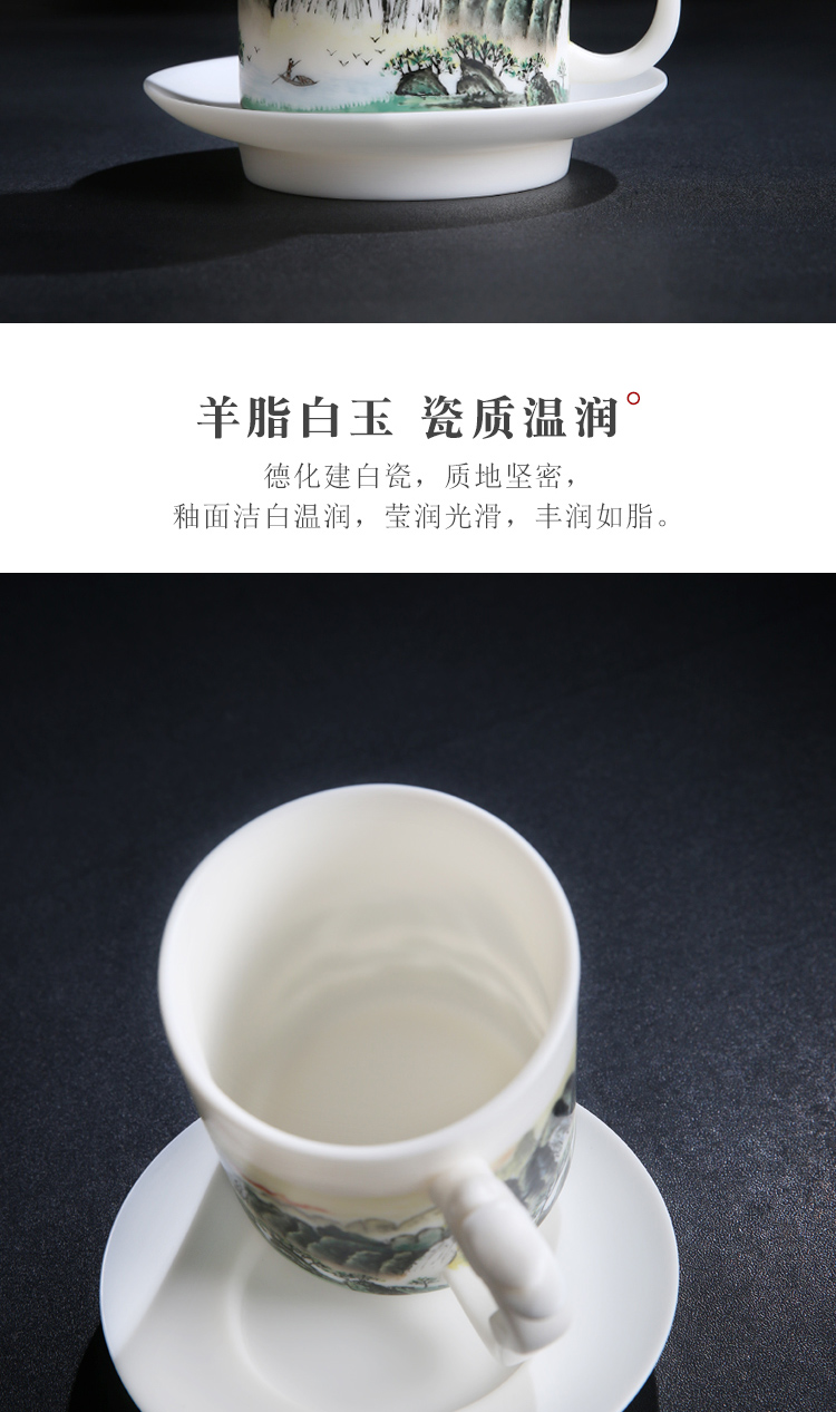 The Product porcelain sink/sun dongsheng wushan feng shui plutus suet jade porcelain cups hand - made office cup backer boss cup