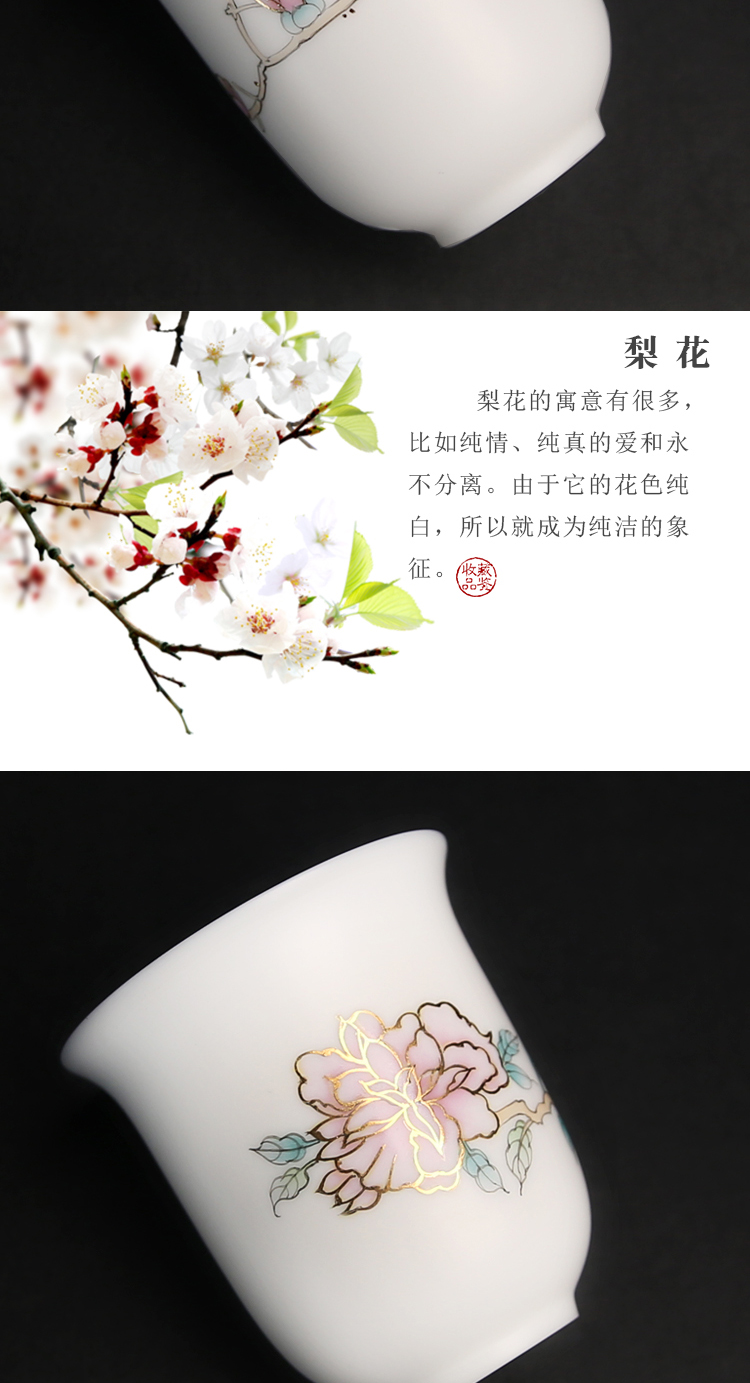 Dehua porcelain remit'm white porcelain hand - made paint high tonic excessive penetration in com.lowagie.text.paragraph sample tea cup hand - made master individual single cup of tea