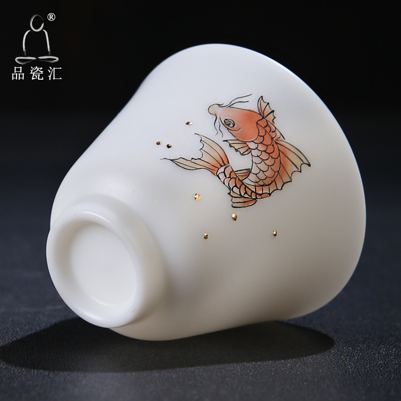 The Product porcelain sink masters cup single see colour sample tea cup white porcelain pure manual hand - made ceramic cups kung fu tea cup