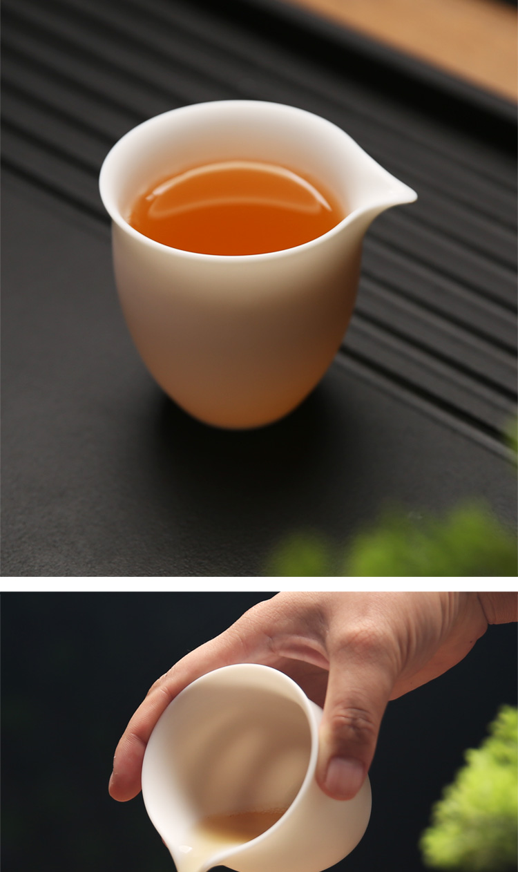 Ceramics fair collect dehua white porcelain cup single ceramic tea cup tea sea points) and a cup of tea tea accessories