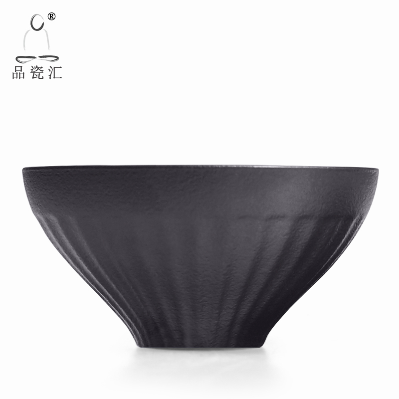 The Product porcelain sink sample tea cup of black thick ceramic household portable travel office setting and tin cups zen tea masters cup