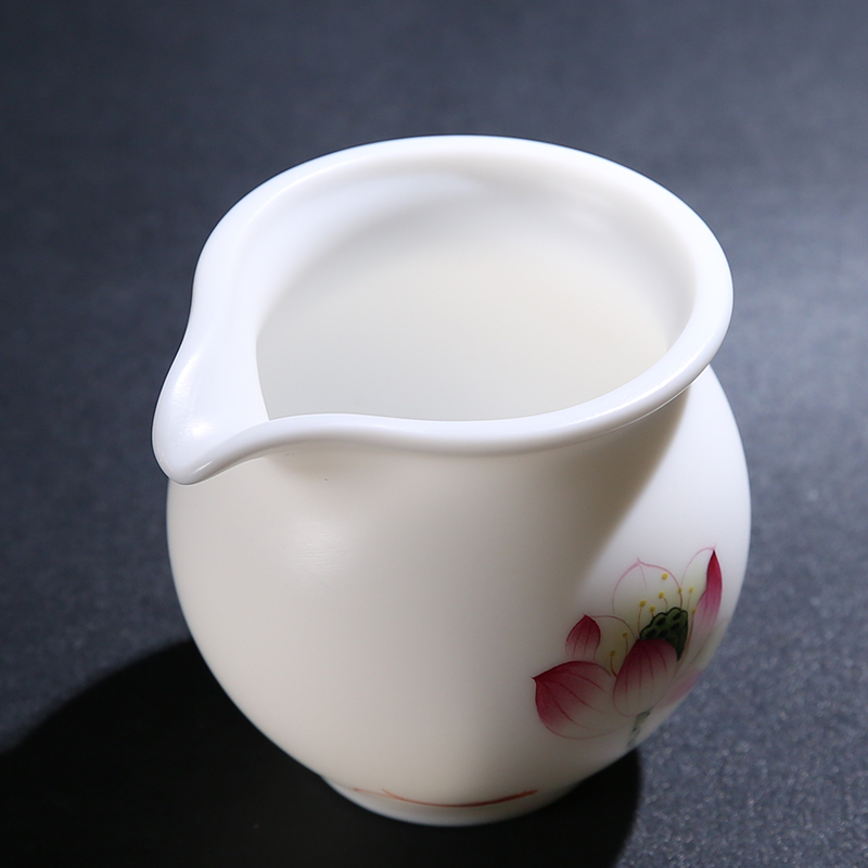 The Product dehua porcelain remit jade built white porcelain lotus rhyme ceramic fair fair keller cup tea tea service items