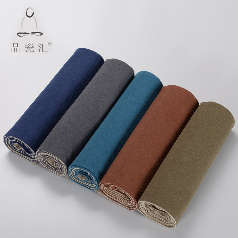 Porcelain sink washing cotton and linen tea table large Chinese cloth pad accessories zen tea towel tea tea tea tea flag