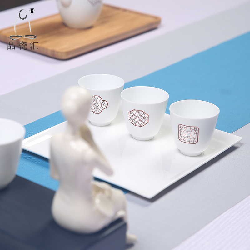 The Product dehua white porcelain porcelain remit hand - made fragrance - smelling cup Sue window small jiangnan fresh artistic ceramic tea cup sample tea cup