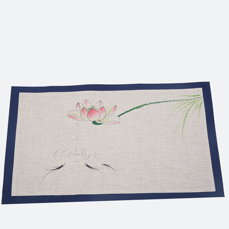 Porcelain sink one tea table zen cloth art hand - made cloth art tea tea towel cloth table flag tea tea accessories