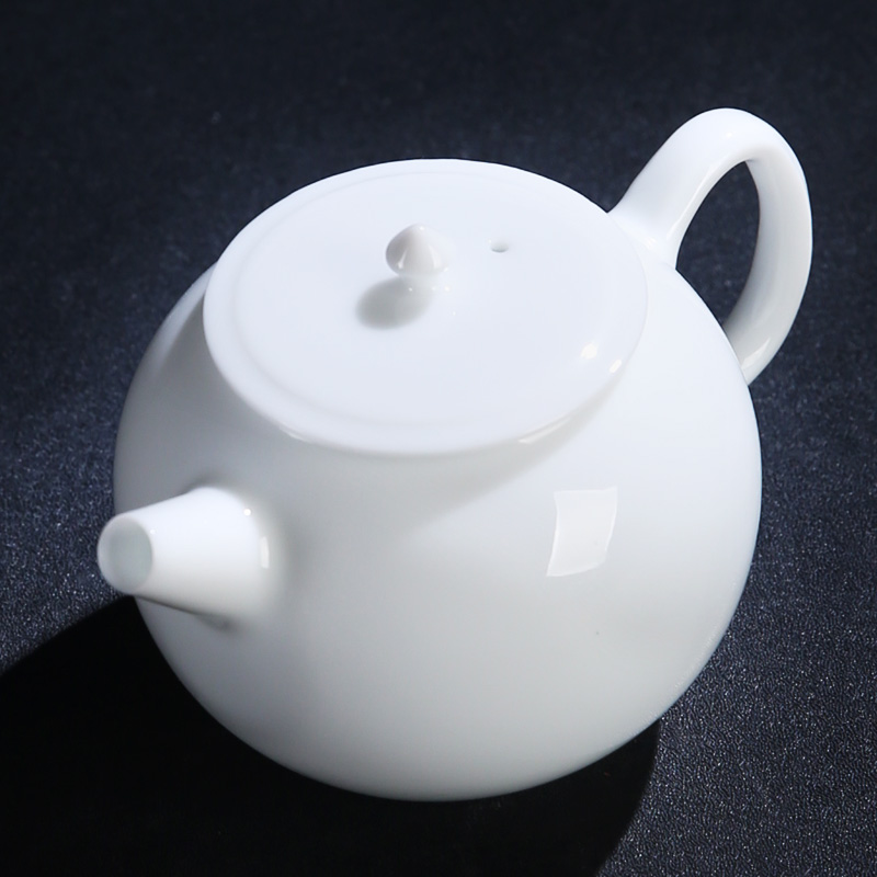 Article 12 pot of dehua white porcelain porcelain remit thin foetus ceramic teapot household single pot side put the pot of xi shi xi shi pot pot
