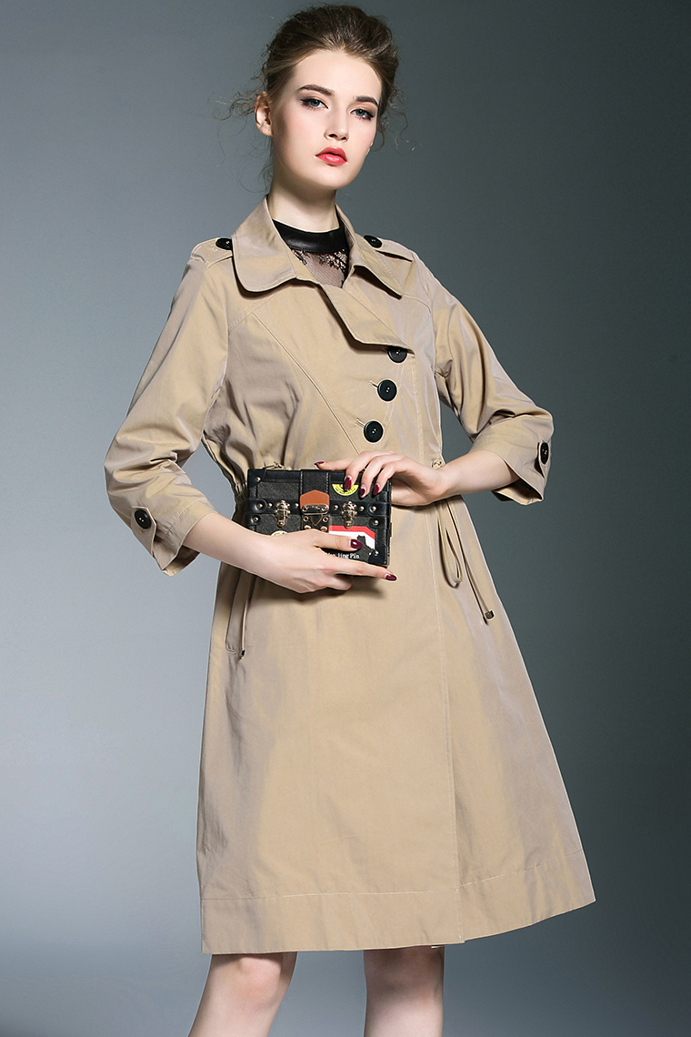 Trench pour femme OIBEE en Coton en Coton - Ref 3227126 Image 17