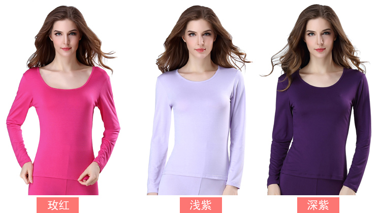 Modal quần áo mùa thu áo sơ mi nữ mỏng cổ tròn đồ lót nhiệt phụ nữ cỡ lớn cotton đơn áo sơ mi đáy quần áo mùa thu áo giữ nhiệt nam hàn quốc