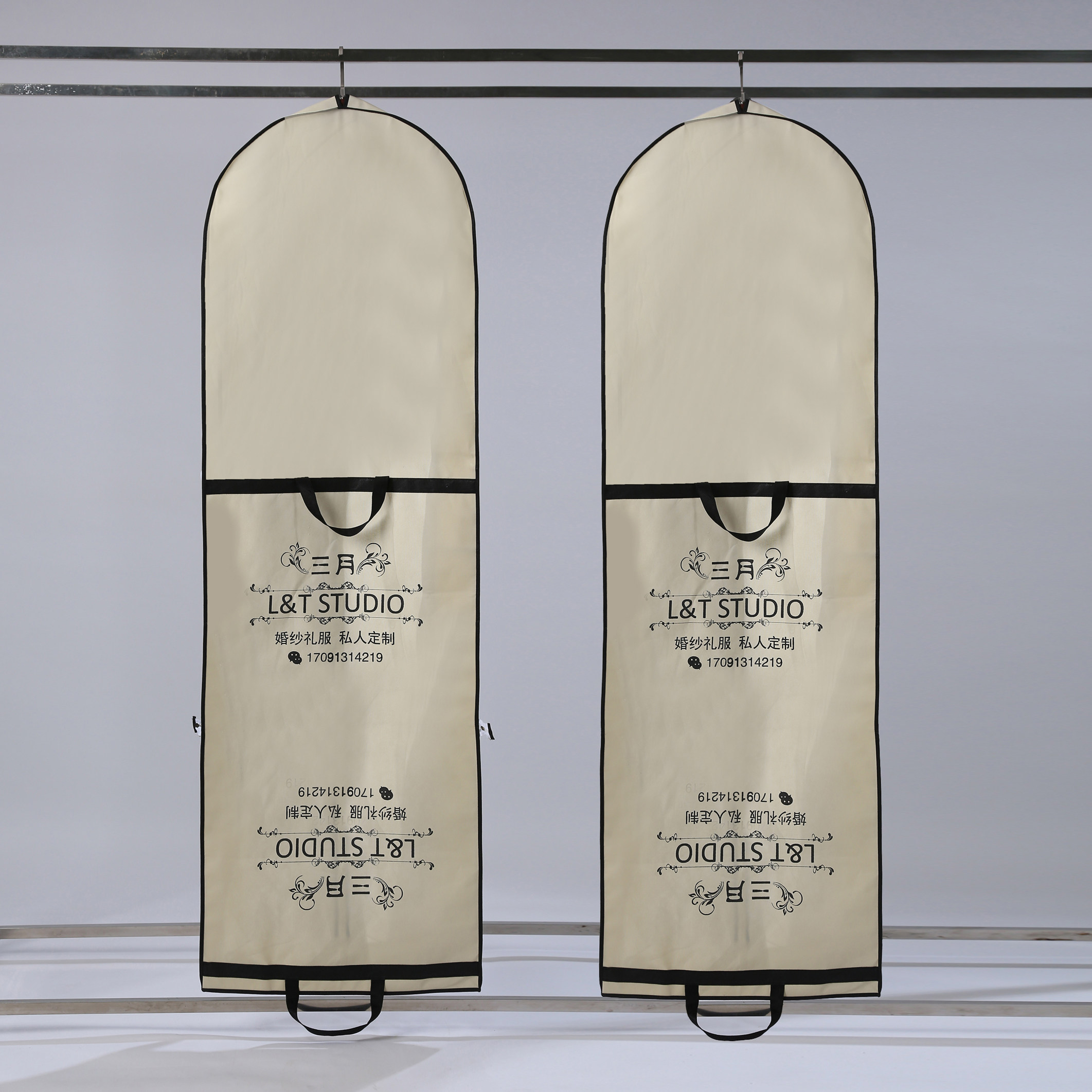 1 8 meters new wedding dust cover trailing dust cover tote bag thickened transparent glass yarn custom logo