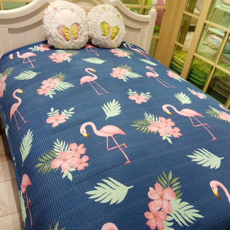 Phong cách hàn quốc cotton twill rửa bí mật quilting mùa hè trải giường tấm nệm mùa hè mát mẻ bộ đồ giường ba bộ