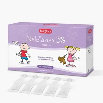 In-Stock Italian Buona Nebial 3% Hypertonic Sea Salt Solution, 20 Vials, 5ml, Can Be Atomized for Nasal Wash