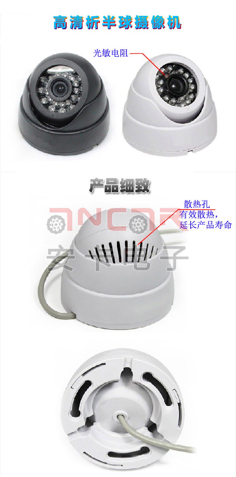 товар из китая 特价 sonyccd车载摄像机塑料海螺模拟420线大巴车专用红外摄像机 Green Card