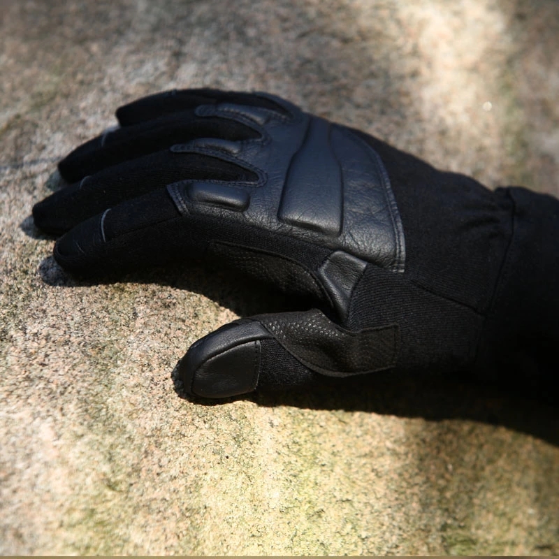 No thief wzjp black hawk full-finger lengthened and thickened protective tactical gloves outdoor work gloves