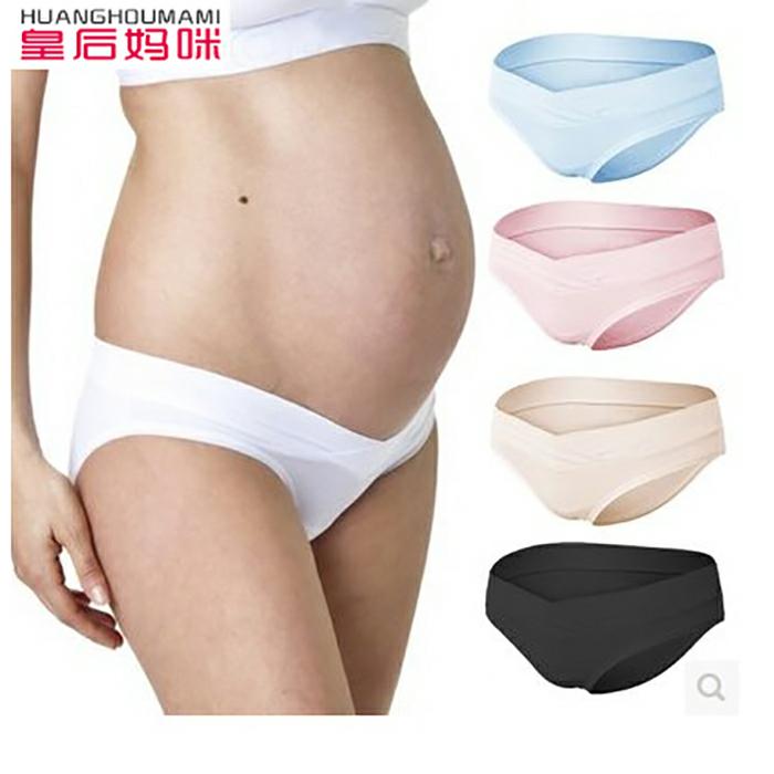 Maternity underwear pure cotton pregnancy black white underwear Low waist triangle cotton belly underwear large size