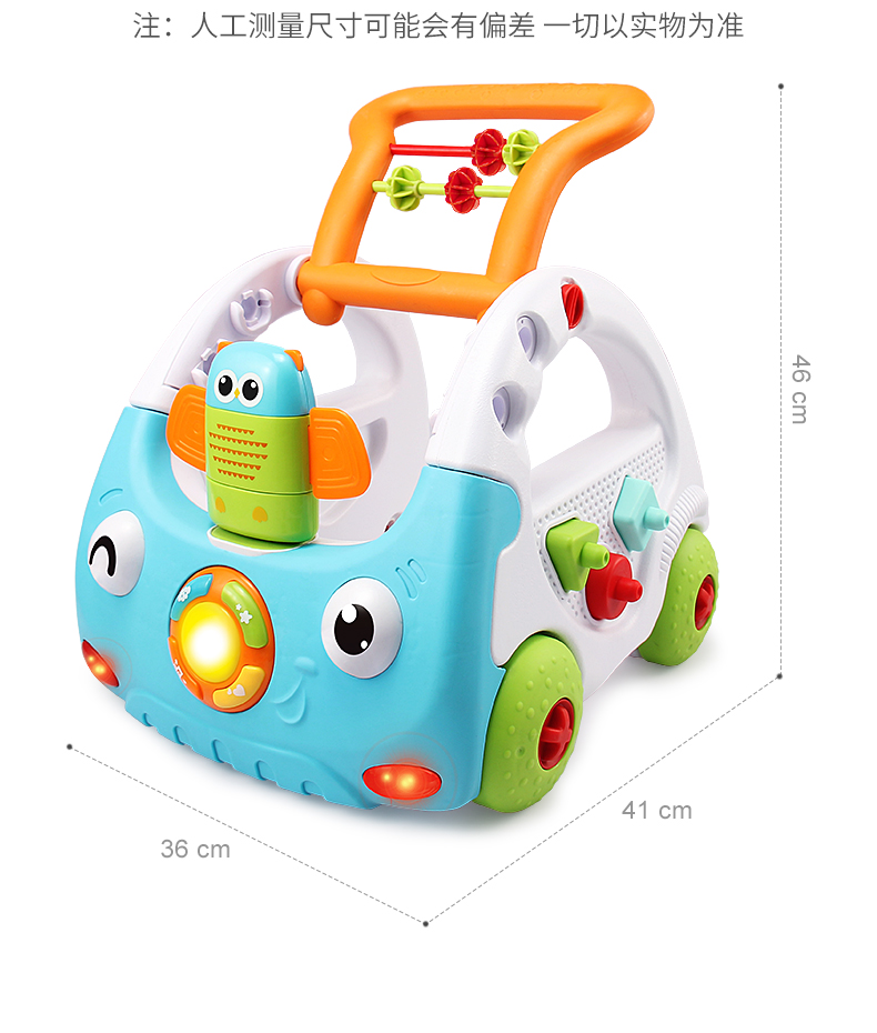 Baby Walker Đa chức năng với âm nhạc 7-18 tháng Chống rollover xe đẩy em bé Walker 6-18 tháng