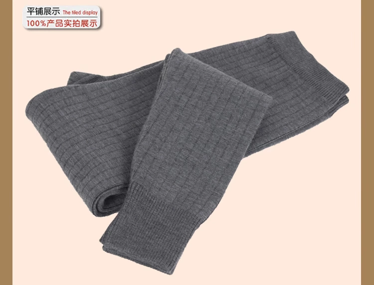 Mở rộng mùa thu và mùa đông đích thực quần len loạt nam và nữ quần len dày đôi quần cashmere quần ấm