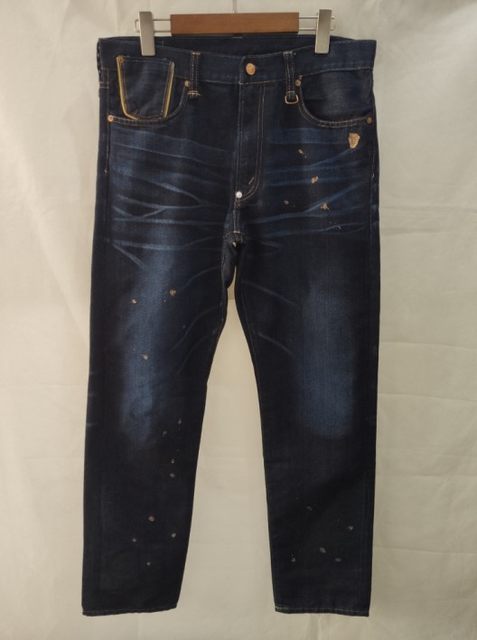 Edison Chen K Lott C Series x505 Copper Wire Ox King Splash Paint Trendy Washed Red Ear Jeans