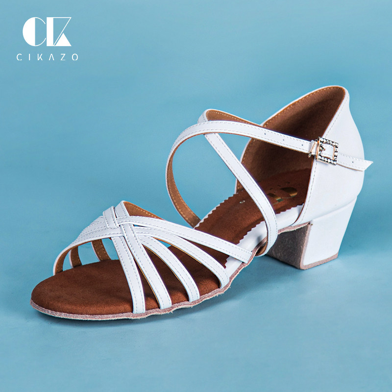 Latin shoes and girls soft soles girls beginners professional national standard heel heel dance shoes G9101