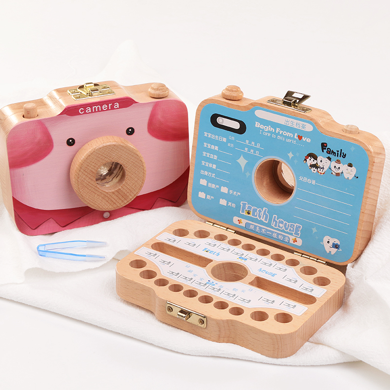 Children's camera Dairy storage box Remembrance box Girls swap out teeth Save box Baby Souvenir Gift Tooth Box